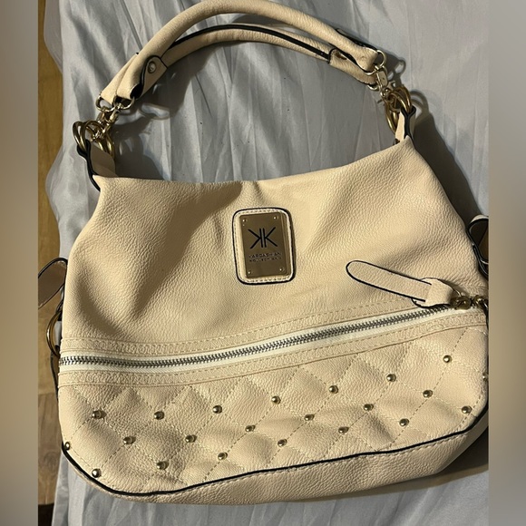 Kim Kardashian Kardashian Kollection Bag Off White Studded Bottom - Picture 4 of 8